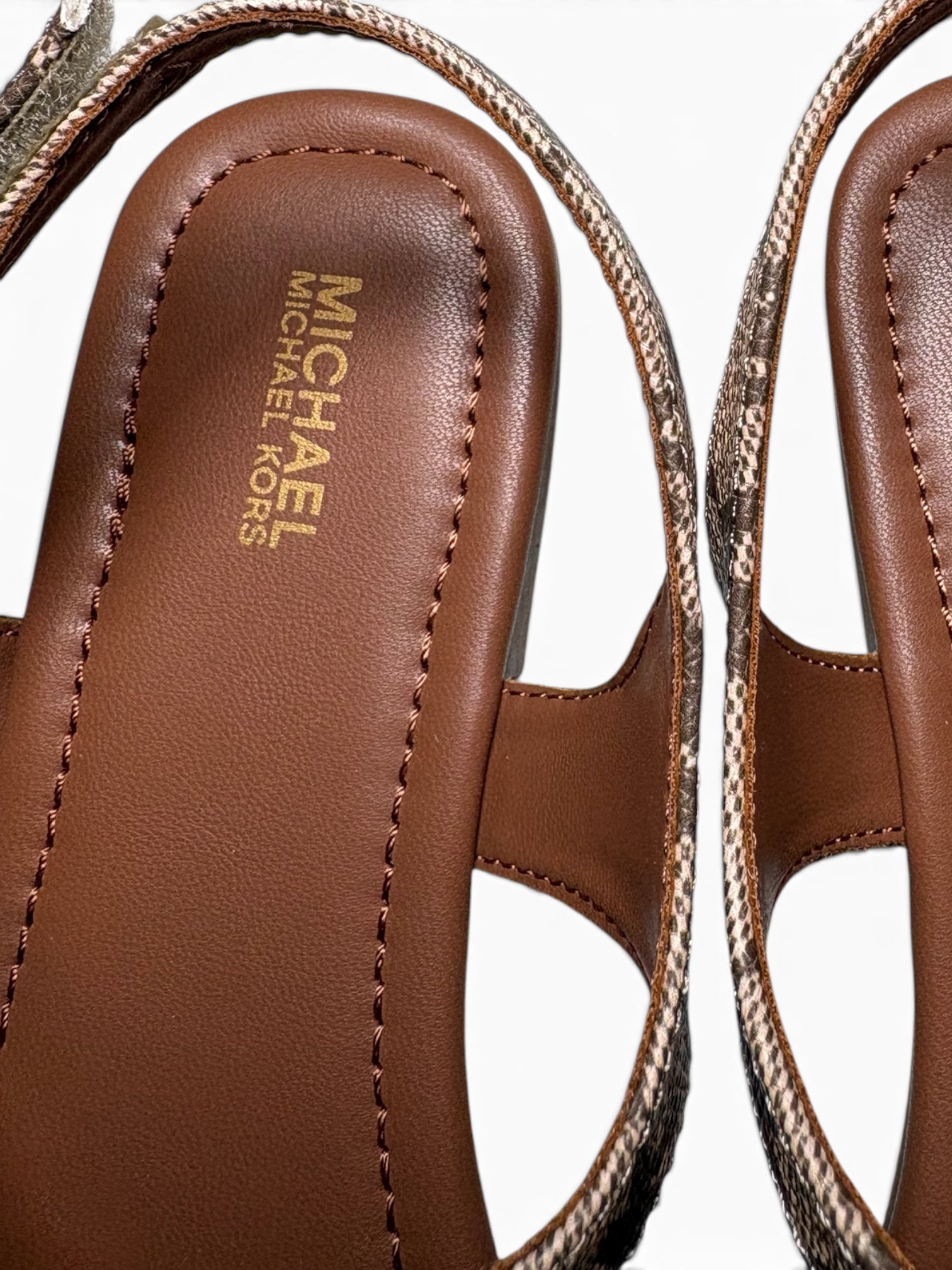 Michael Kors Renita T-Bar Flat Sandalen – ungetragen im Originalkarton