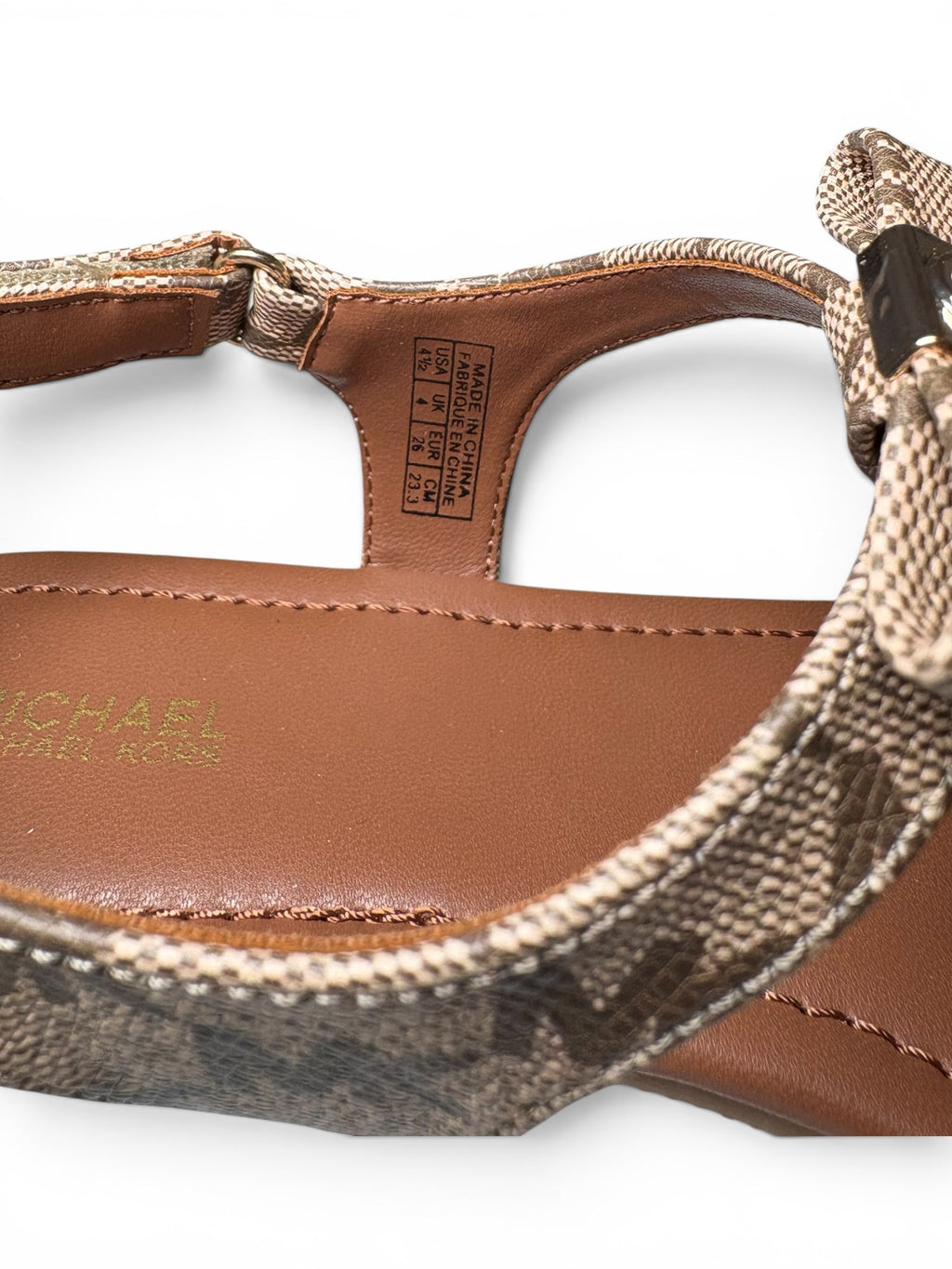Michael Kors Renita T-Bar Flat Sandalen – ungetragen im Originalkarton