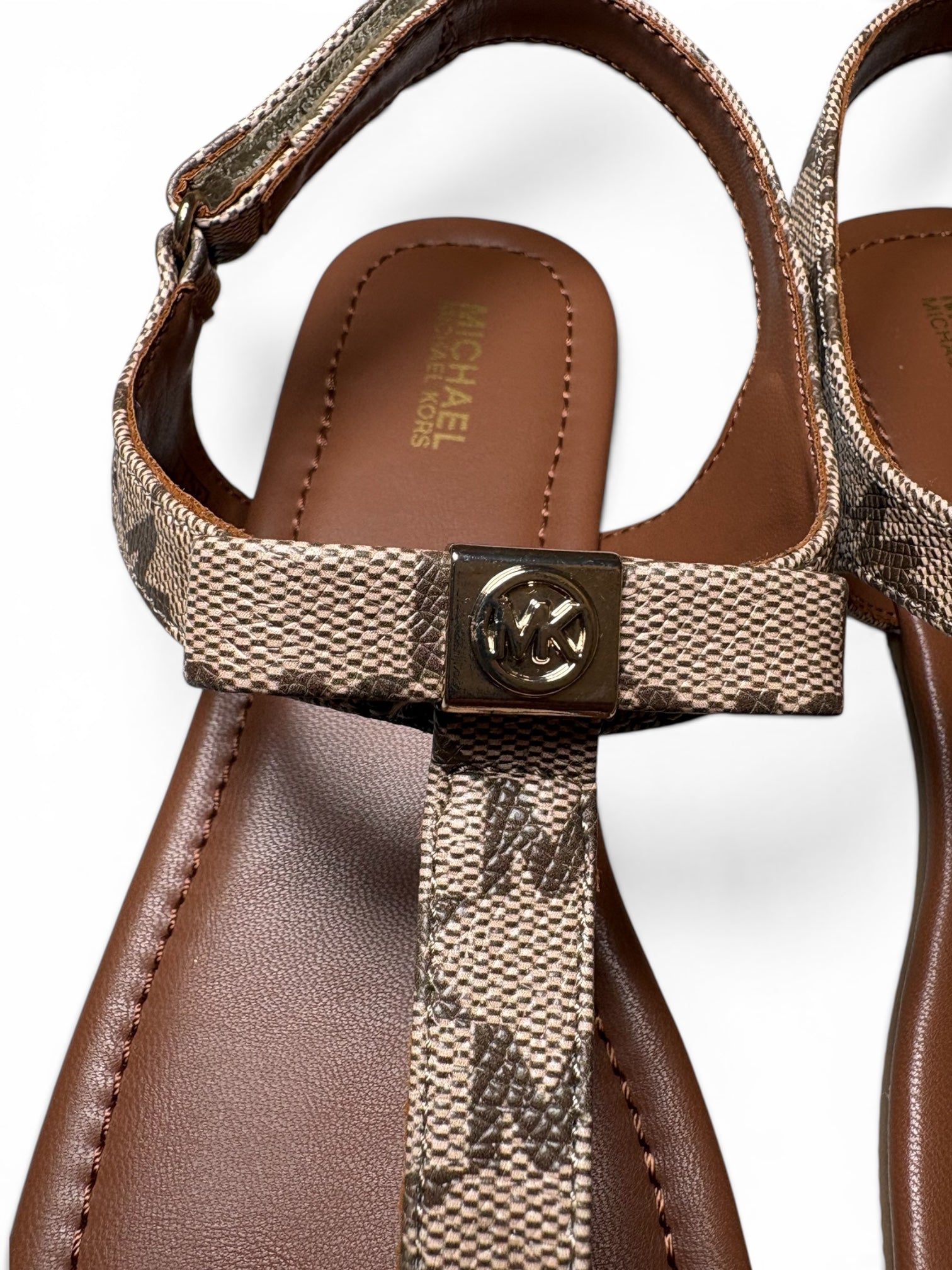 Michael Kors Renita T-Bar Flat Sandalen – ungetragen im Originalkarton