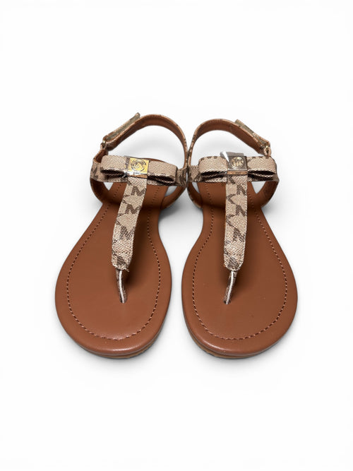 Michael Kors Renita T-Bar Flat Sandalen – ungetragen im Originalkarton